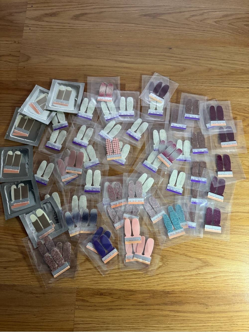 Color Street Bundle of 65 Twosies — Pink, Purple, Blue, White, Silver